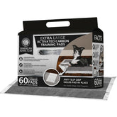 AKC charcoal puppy training pad shows leak-proof top layer and six-layer design.