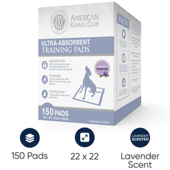 AKC leak-proof dog training pad, side view, keeps floors clean during use.