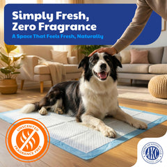 AKC pad has an odor-neutralizing core to maintain a fresh living space.