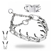 AKDNZ No Pull Collar 3mm stainless steel close-up shows durable construction for calm walks.