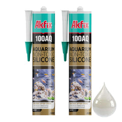 Akfix 100AQ aquarium sealant clear bottle for glass tanks and safe for fish