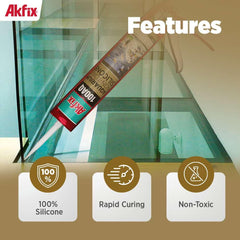 Akfix 100AQ sealant clear seal offering invisible seams in a tank