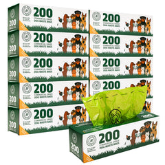 ALAGPRO 2000-pack bulk dog waste bags in rolls for easy outdoor pickup.