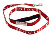 ALBCORP Service Dog Leash with embroidered lettering for clear identification during walks.