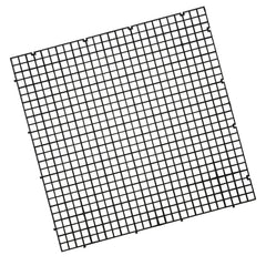 ALEGI aquarium grid divider bottom tray in black for debris cleaning and easy setup.