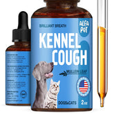 Alfa Pet Kennel Cough Treatment bottle supports breathing comfort