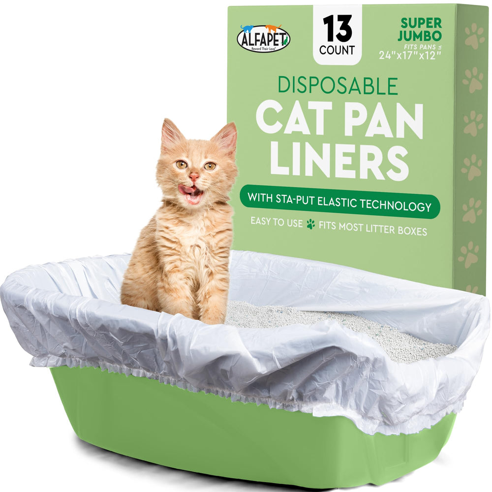 Alfapet elastic cat litter liner in X-Giant fit showing large coverage area
