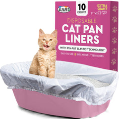 Alfapet Elastic Litter Box Liner in extra giant size fits oversized pans for spill-free use.
