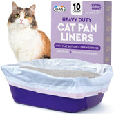 Alfapet heavy-duty liners with flat bottom for a snug, spill-free fit.