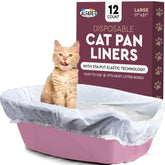 Alfapet liner with Sta-Put elastic securing in a medium litter pan.