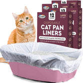 Alfapet Sta-Put elastic liner secures to the litter pan for mess-free disposal.