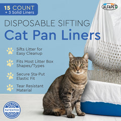 Alfapet Sta-Put liners secure fit in any litter box.