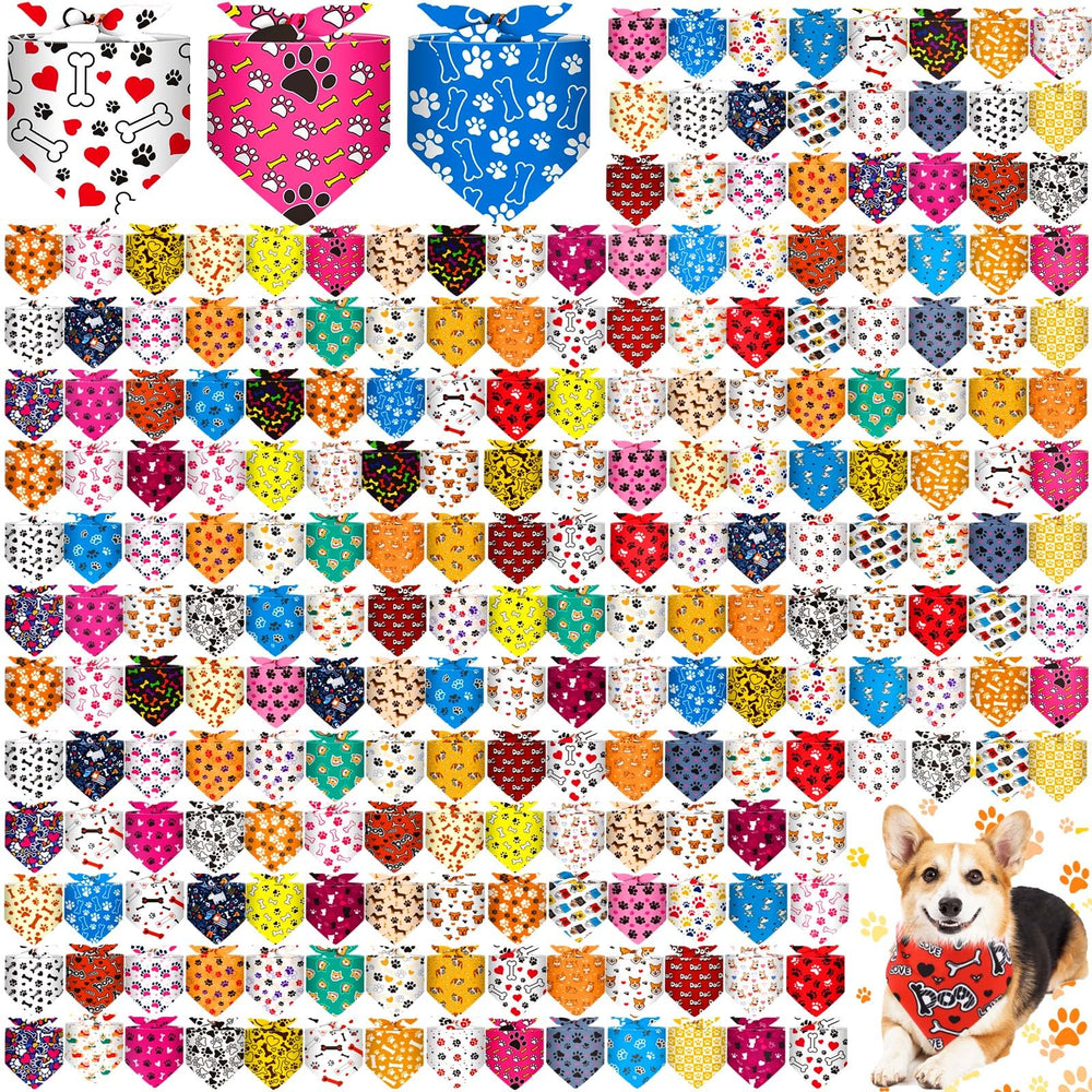 Aliceset paw print design dog bandana for daily wear and cute photos.