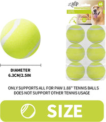 ALL FOR PAWS high-bounce tennis ball enhances lively fetch sessions.