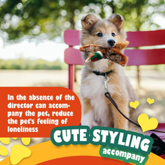 ALL FOR PAWS pheasant toy features durable stitching to resist rough chewing.
