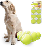 ALL FOR PAWS 2.5-inch tennis ball in bright yellow for easy outdoor visibility.
