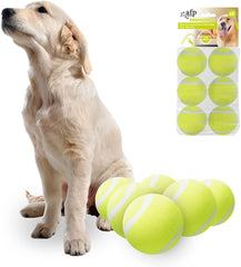 ALL FOR PAWS 2.5-inch tennis ball in bright yellow for easy outdoor visibility.