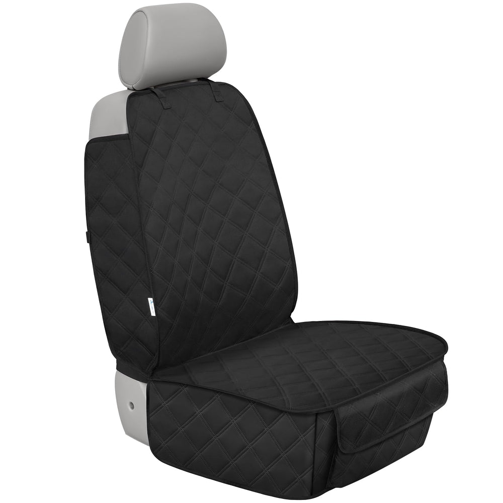 ALLANSING front seat cover with dog side flaps protecting seats from dirt and fur