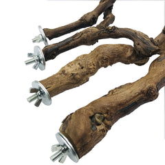 Allazone bird perch with metal wing nut for secure easy installation.