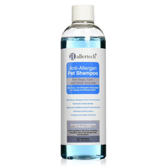 Allertech Allergen Pet Shampoo bottle front: gentle cleansing for pets.
