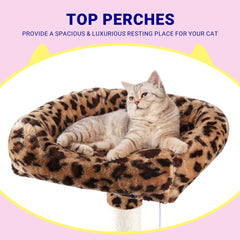 Allewie plush condo with sisal posts offering a cozy retreat and scratching outlet.
