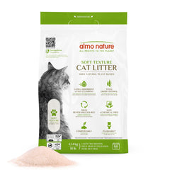 Almo Nature Soft Texture Cat Litter; soft surface for paws and easy scooping.