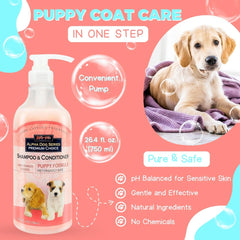 Alpha Dog Series tearless formula with aloe vera bottle pour