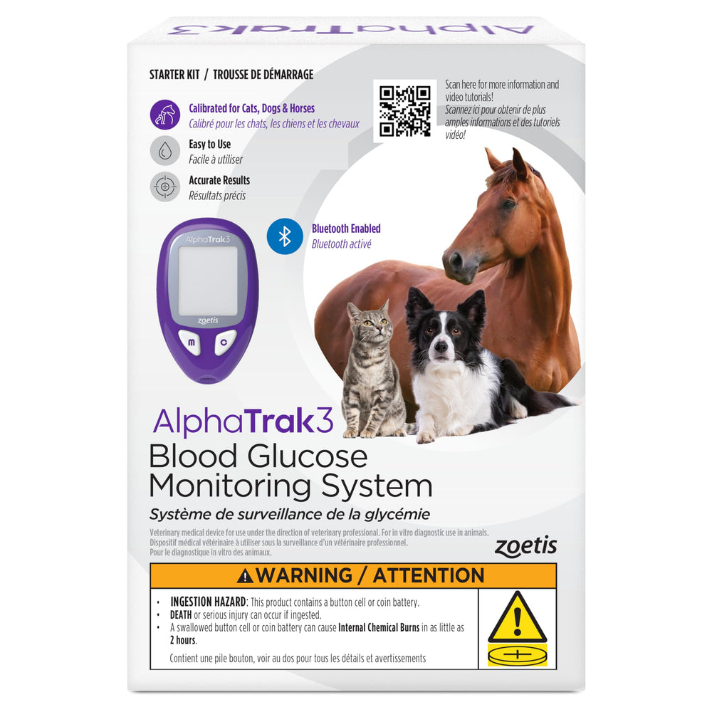 AlphaTRAK 3 meter with digital display for fast pet glucose readings at home
