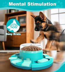 Aluckmao dog puzzle toy in action demonstrates interactive enrichment.