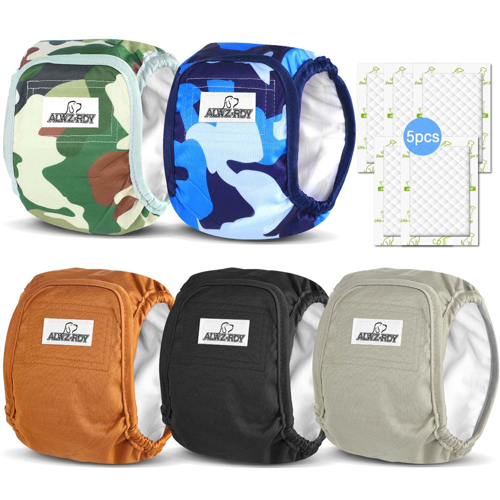 ALWZ-RDY Belly Band XL worn on a male dog for comfortable daily wear.