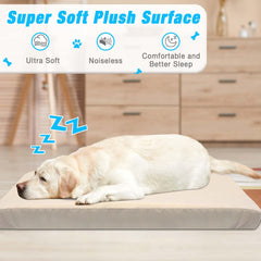 ALWZ-RDY dog bed cover material closeup highlights soft, noiseless fabric.