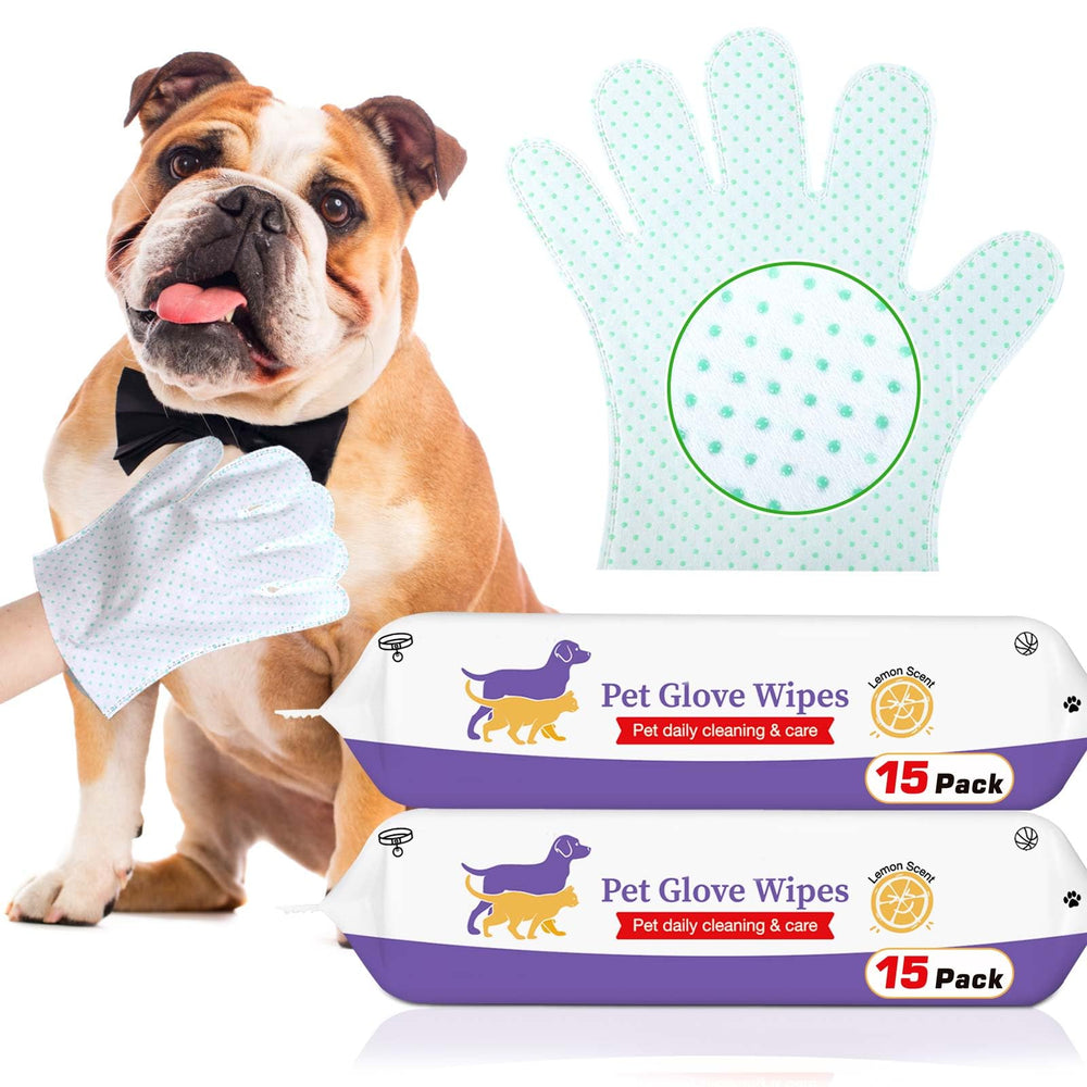 ALWZ-RDY dog cleaning gloves pack for convenient at-home grooming.