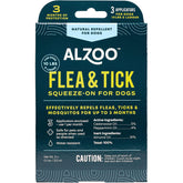 ALZOO flea-tick squeeze-on pack-application for dogs with monthly protection.