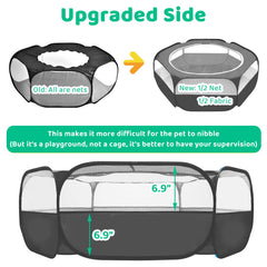 Amakunft guinea pig playpen waterproof bottom keeps liquids contained.