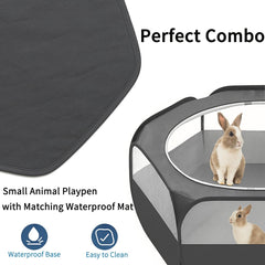 Amakunft small animal playpen with mesh walls for safe airflow.