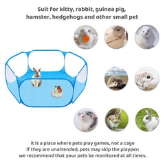 Amakunft small animal playpen outdoor use in a sunny yard