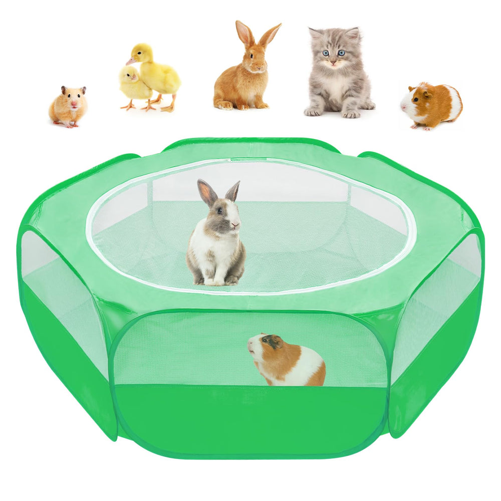 Amakunft pop-up playpen with mesh cover for secure indoor containment
