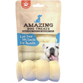 Amazing Dog Treats beef cheek rolls mega thick 4in 6pcs for long-lasting powerful chews