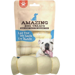 Amazing Dog Treats Beef Cheek Rolls in mega thick form for power chewers.