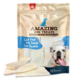 Amazing Dog Treats beef cheek strips six-inch pack for durable chewing and enrichment.