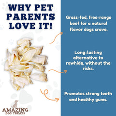 Amazing Dog Treats Lamb Ears Jumbo size shown for large dogs.