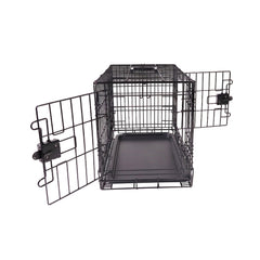 24x18x20-inch Amazon Basics crate shown with internal divider for adjustable space.