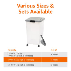 Amazon Basics BPA-free materials label on storage bin for safe use.