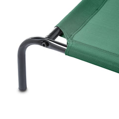 Amazon Basics cooling elevated dog bed green mesh fabric detail for airflow
