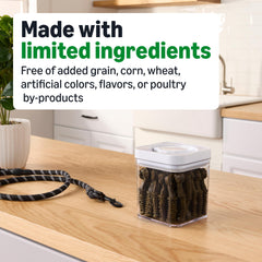 Amazon Basics grain-free formula dog chews with no artificial colors.
