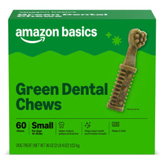 Amazon Basics dental chews for small dogs—60-count pack supports clean teeth.