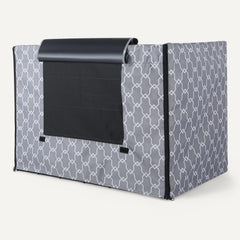 Amazon Basics recycled polyester crate cover supports sustainability while creating privacy