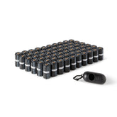 Amazon Basics dog poop bags with dispenser for quick cleanup on walks.