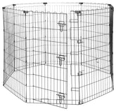 Amazon Basics foldable dog playpen octagonal for indoor or outdoor use, easy setup.
