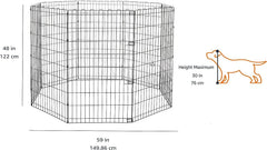 Amazon Basics foldable dog playpen square 48x48x48 inches for flexible room zoning.